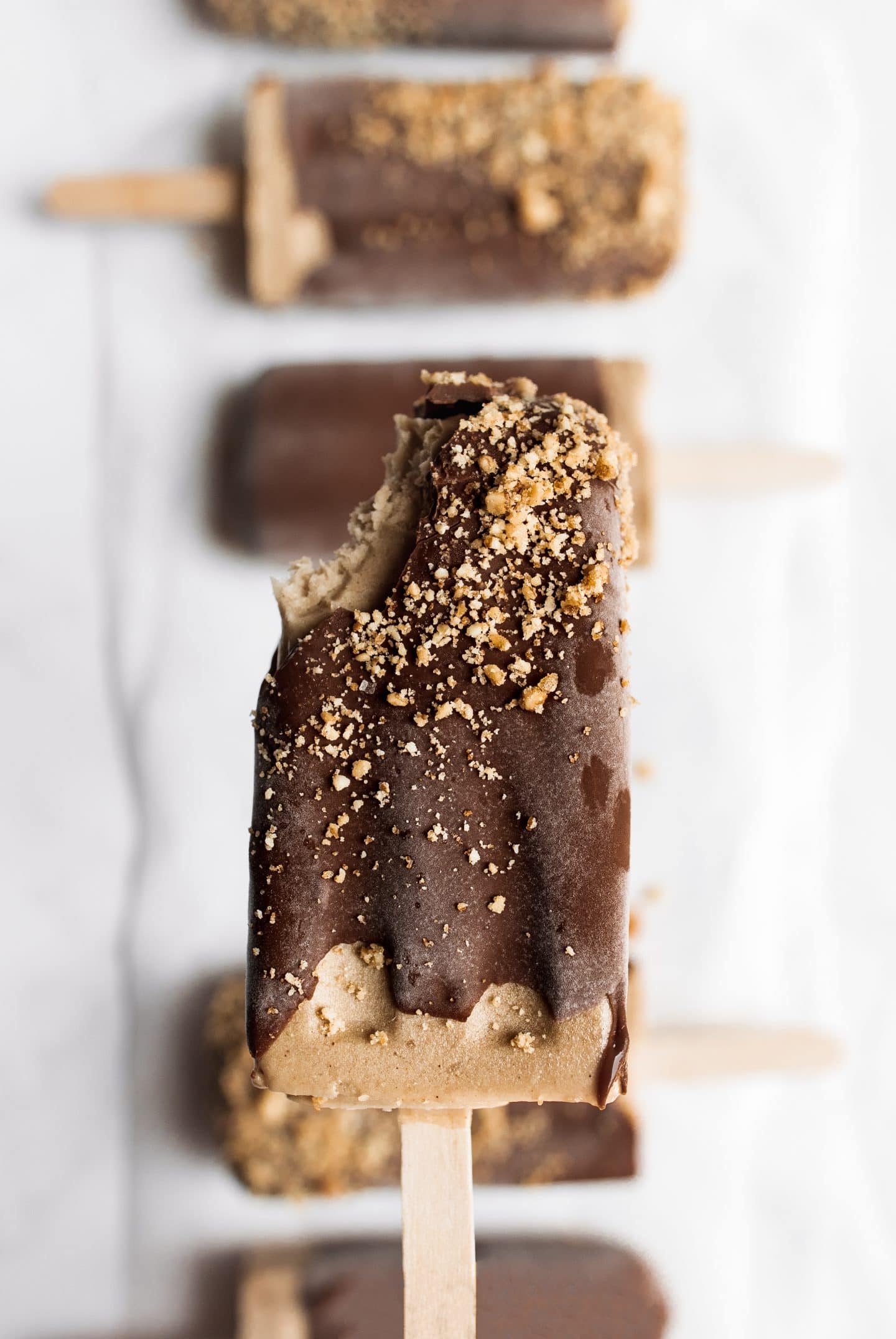 chocolate peanut butter banana popsicles