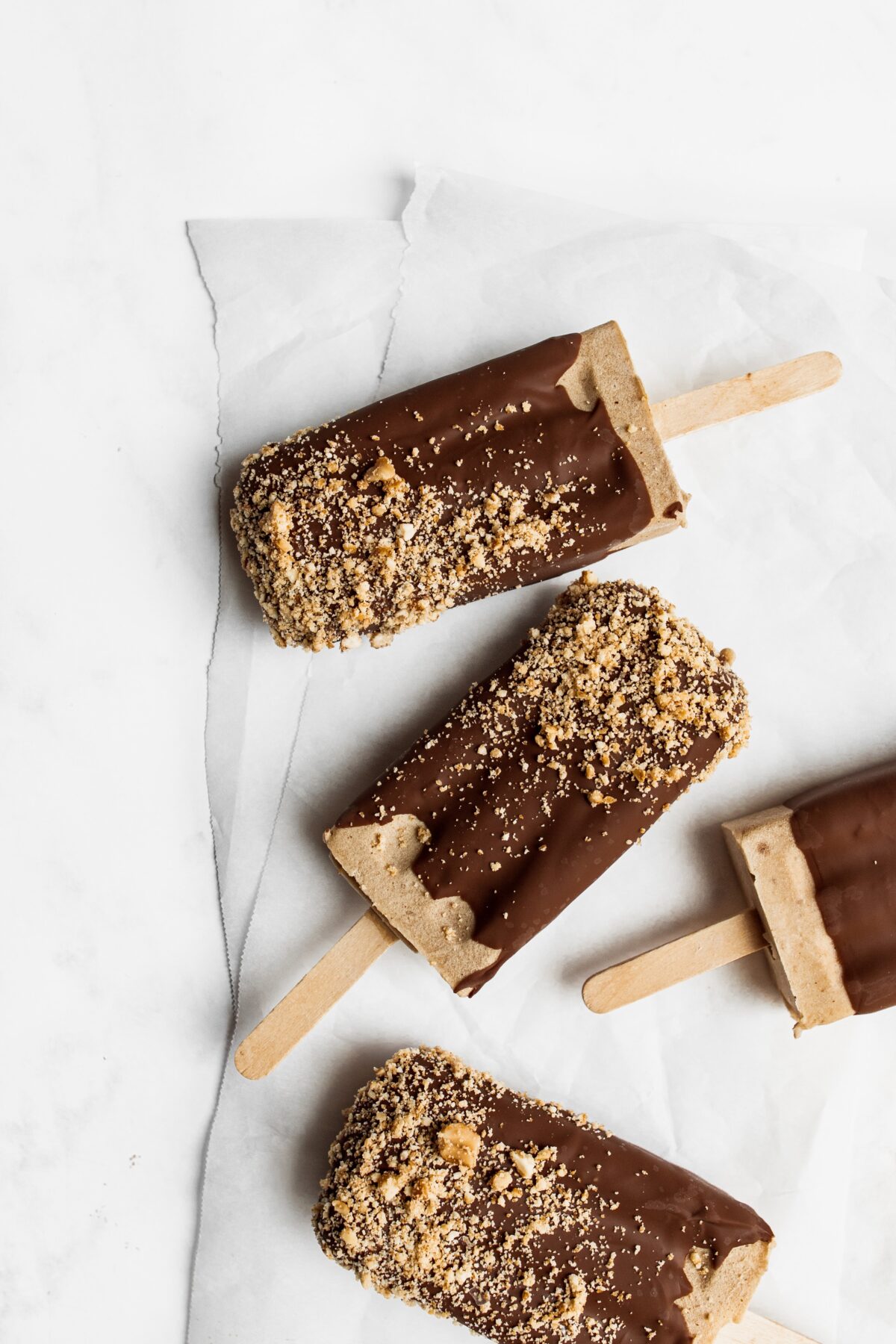 Chocolate Peanut Butter Banana Ice Cream Bars