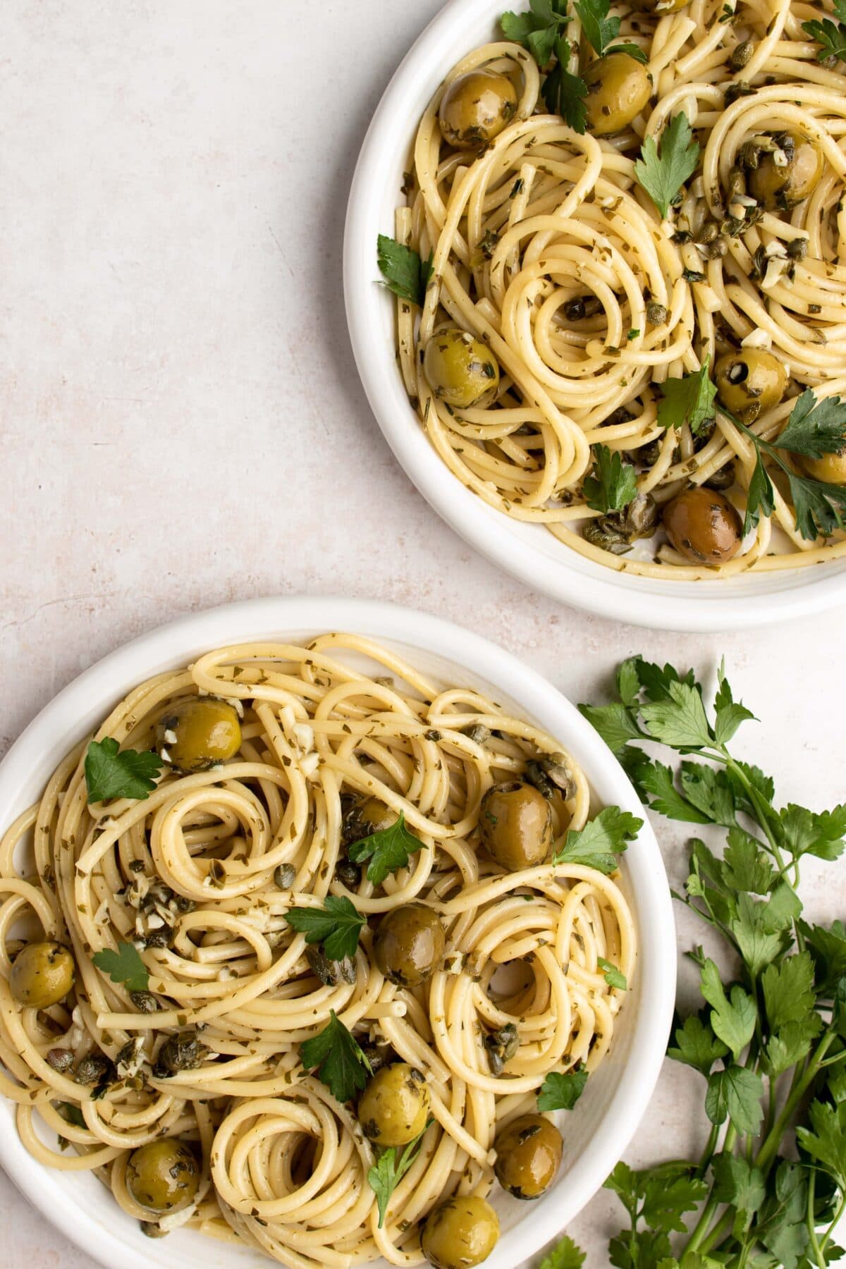 Herby Green Olive Pasta