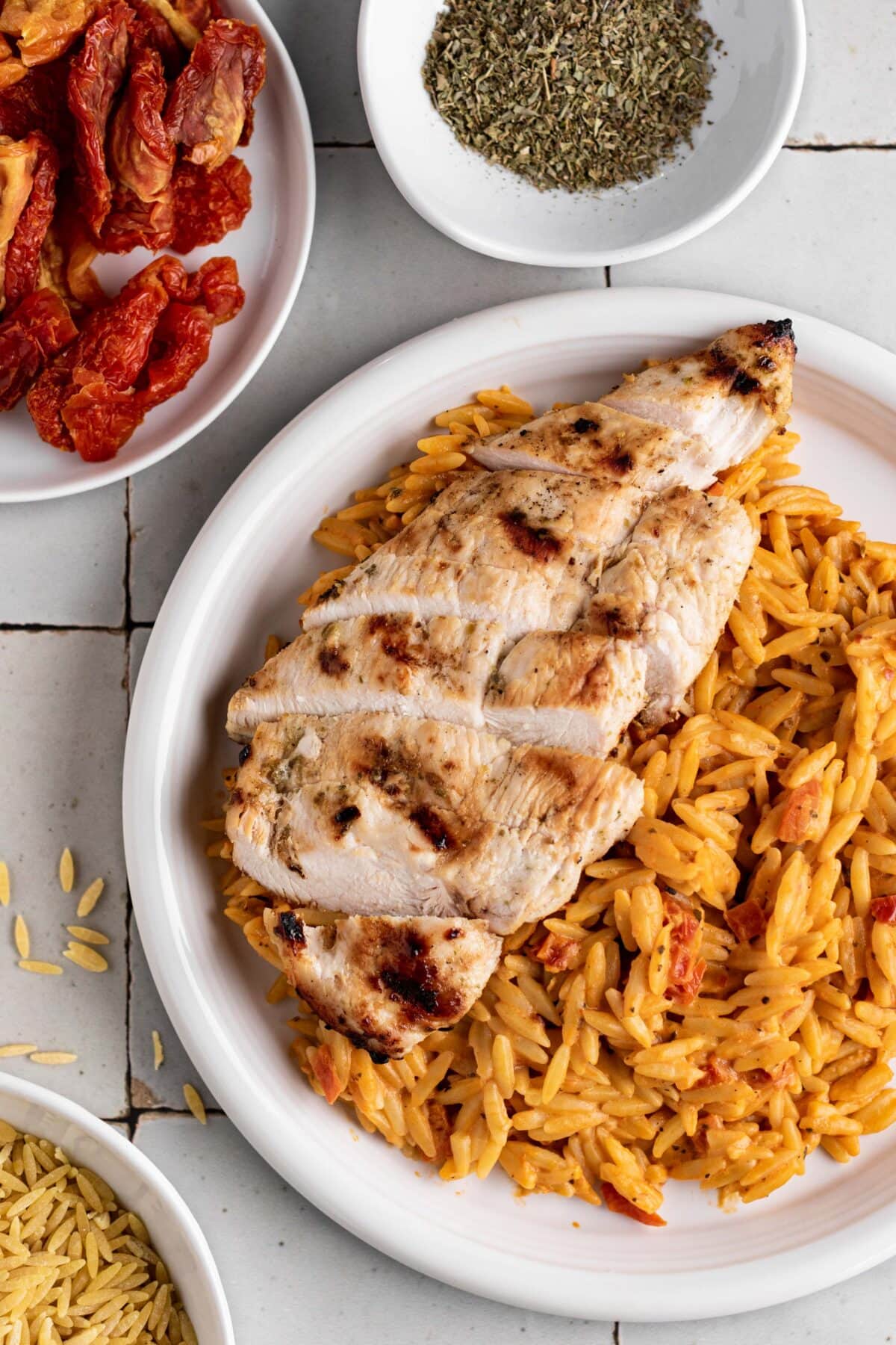 Creamy Sun Dried Tomato Orzo