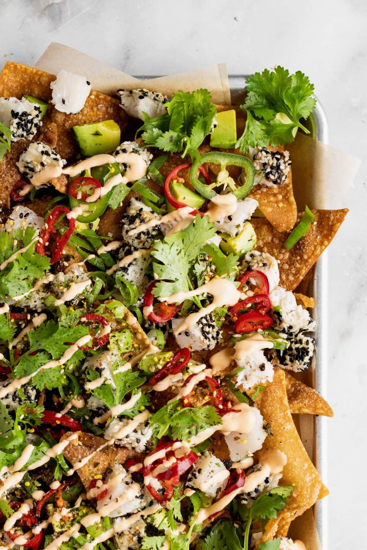 Yellowtail Wonton Nachos