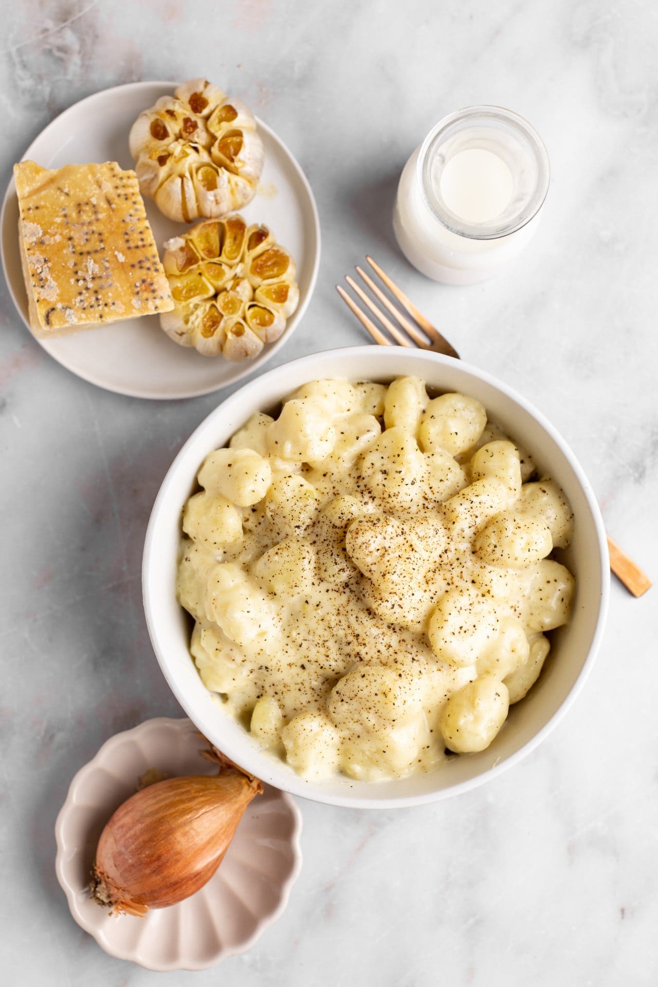 Creamy Roasted Garlic Gnocchi The Bold Appetite