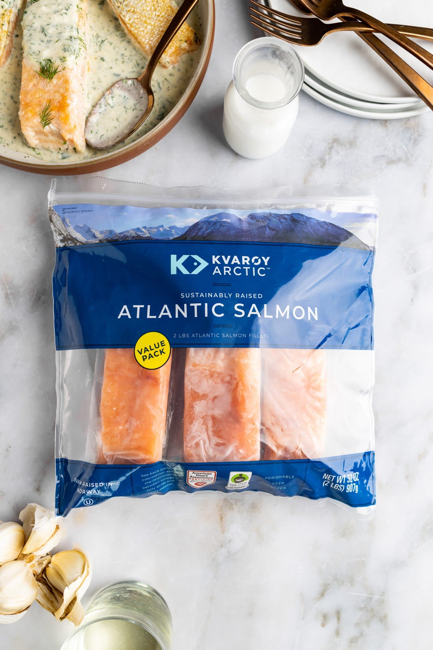 Kvaroy salmon frozen fillets 