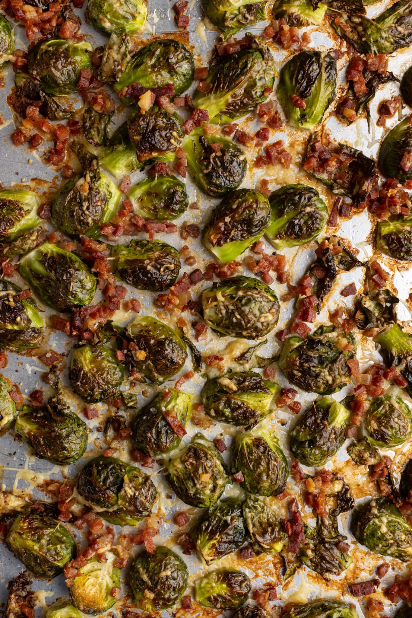 step by step: finished roasted Brussels sprouts.
