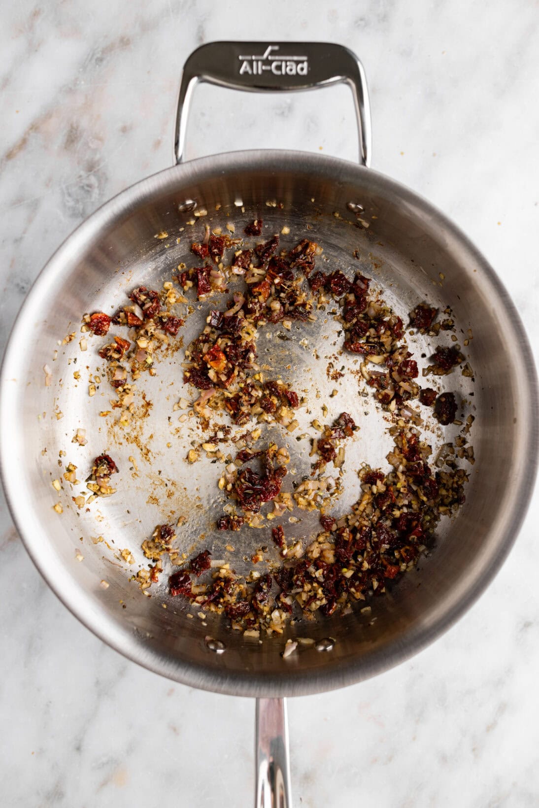 cooking the aromatics 