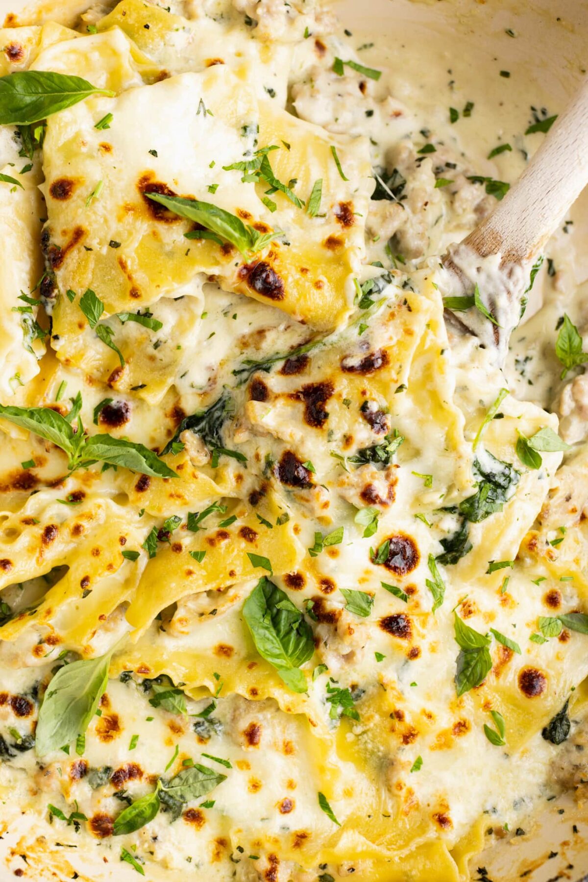 White Skillet Lasagna