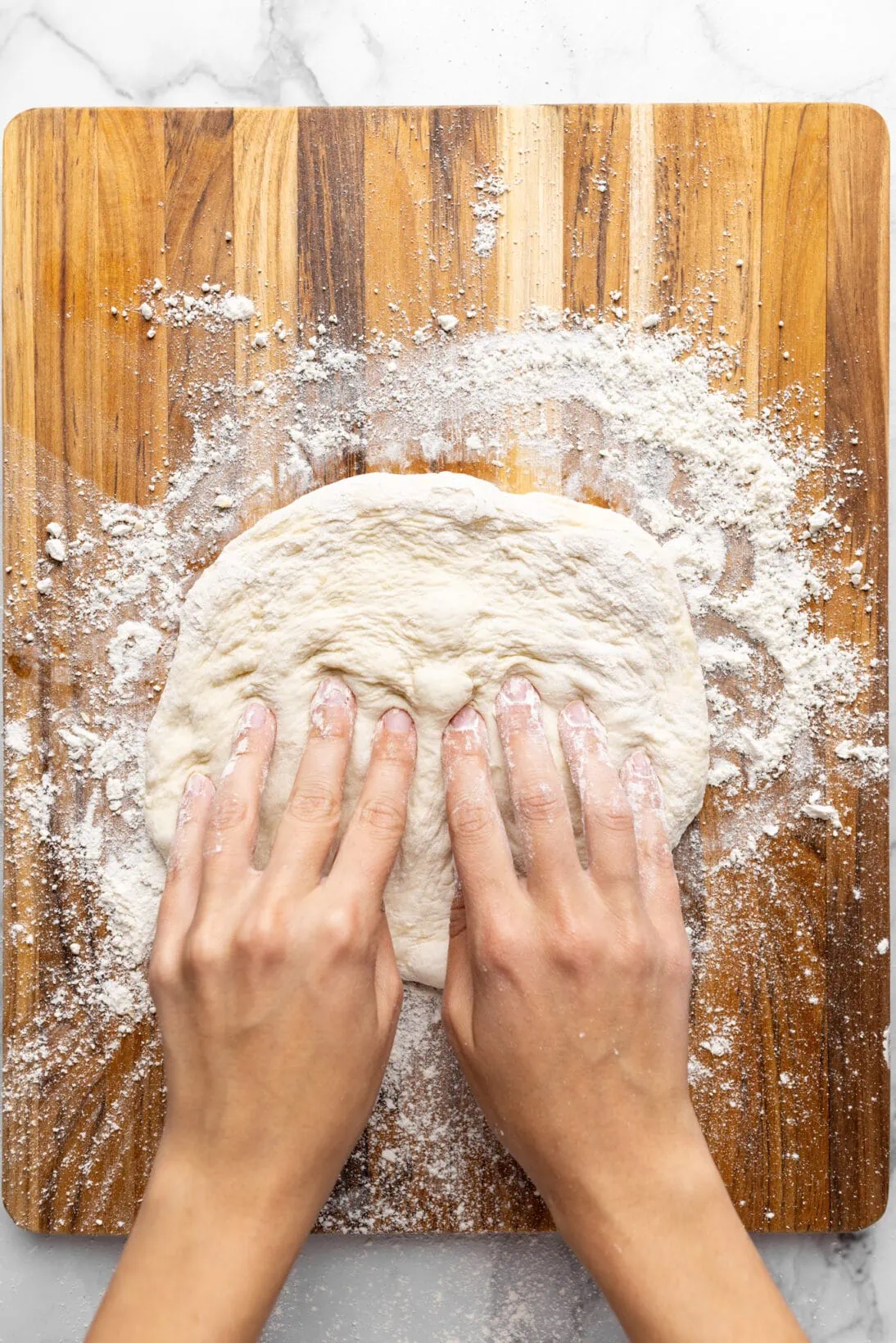 dimpling the dough