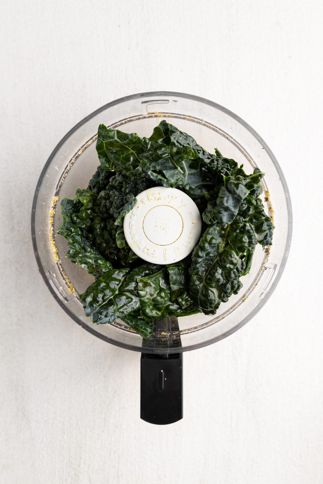 food processor; kale pesto all ingredients added