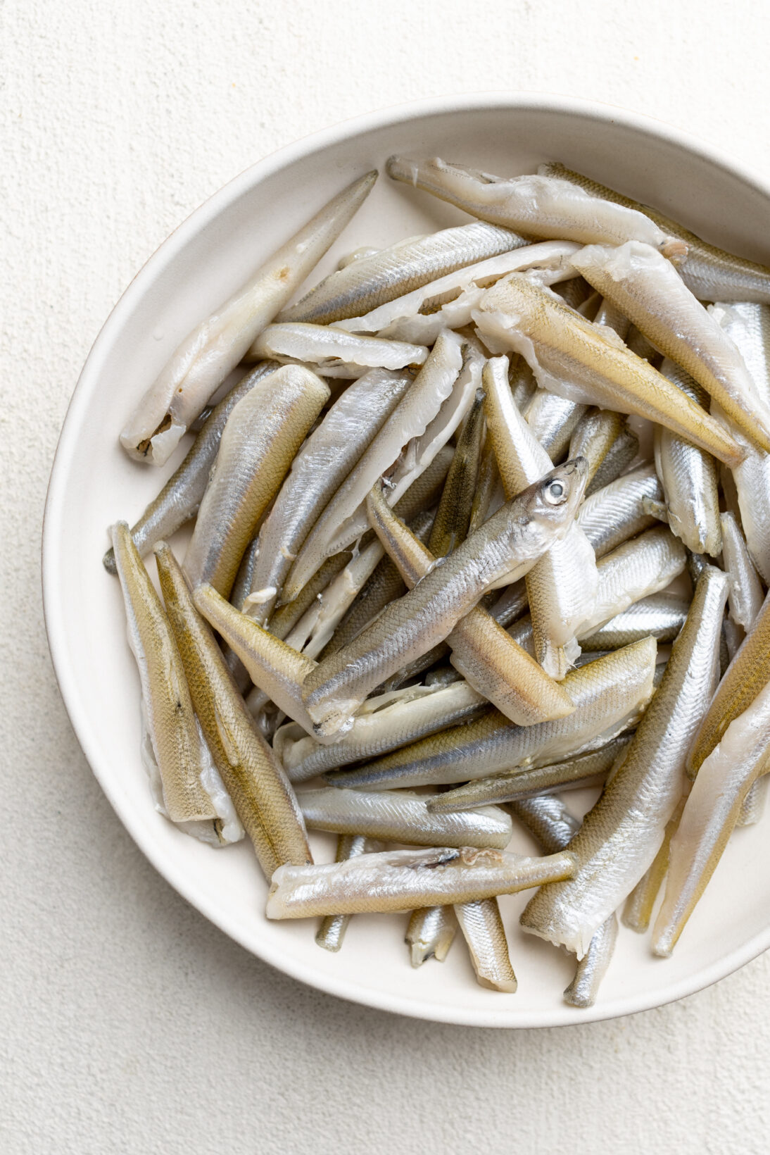 bowl of smelt, pre-cleaned 