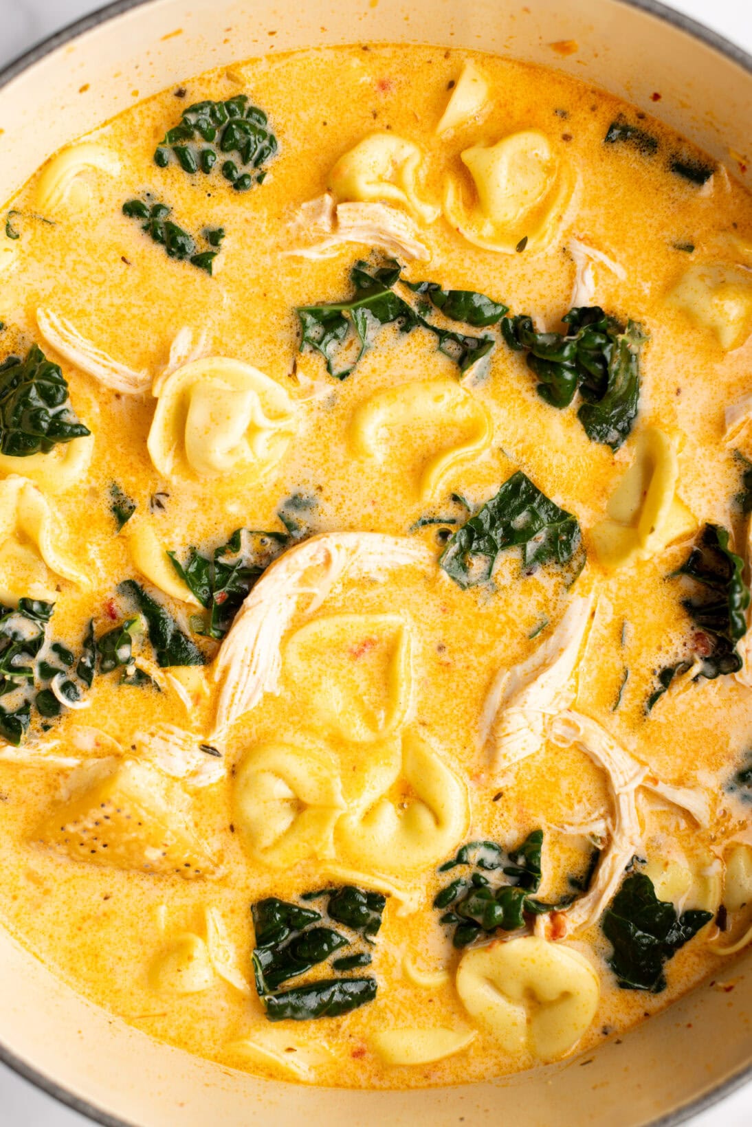 up close pot of marry me chicken soup