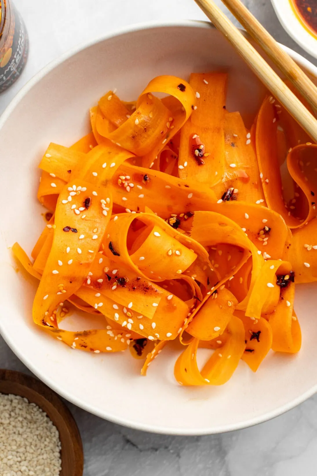 shaved raw carrot salad 