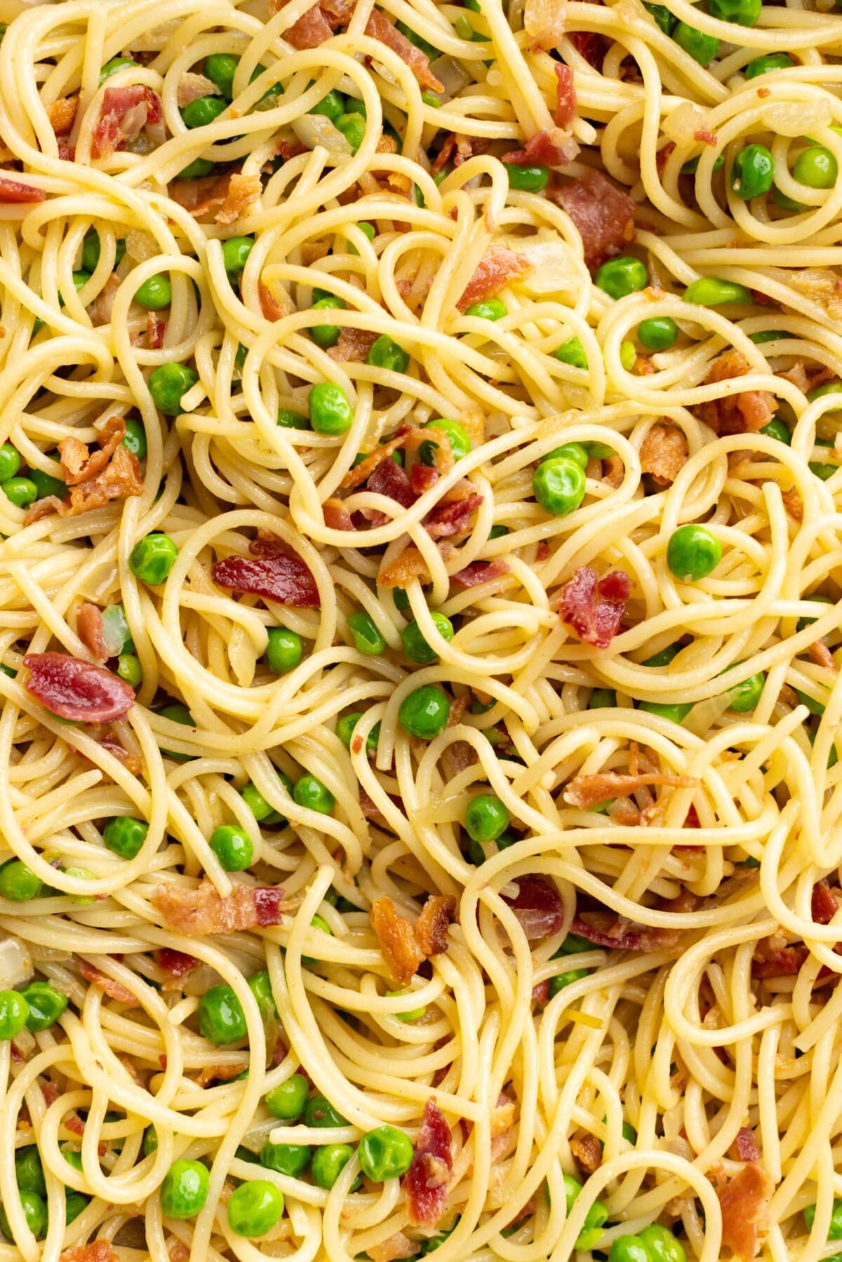 Pasta and Peas with Bacon