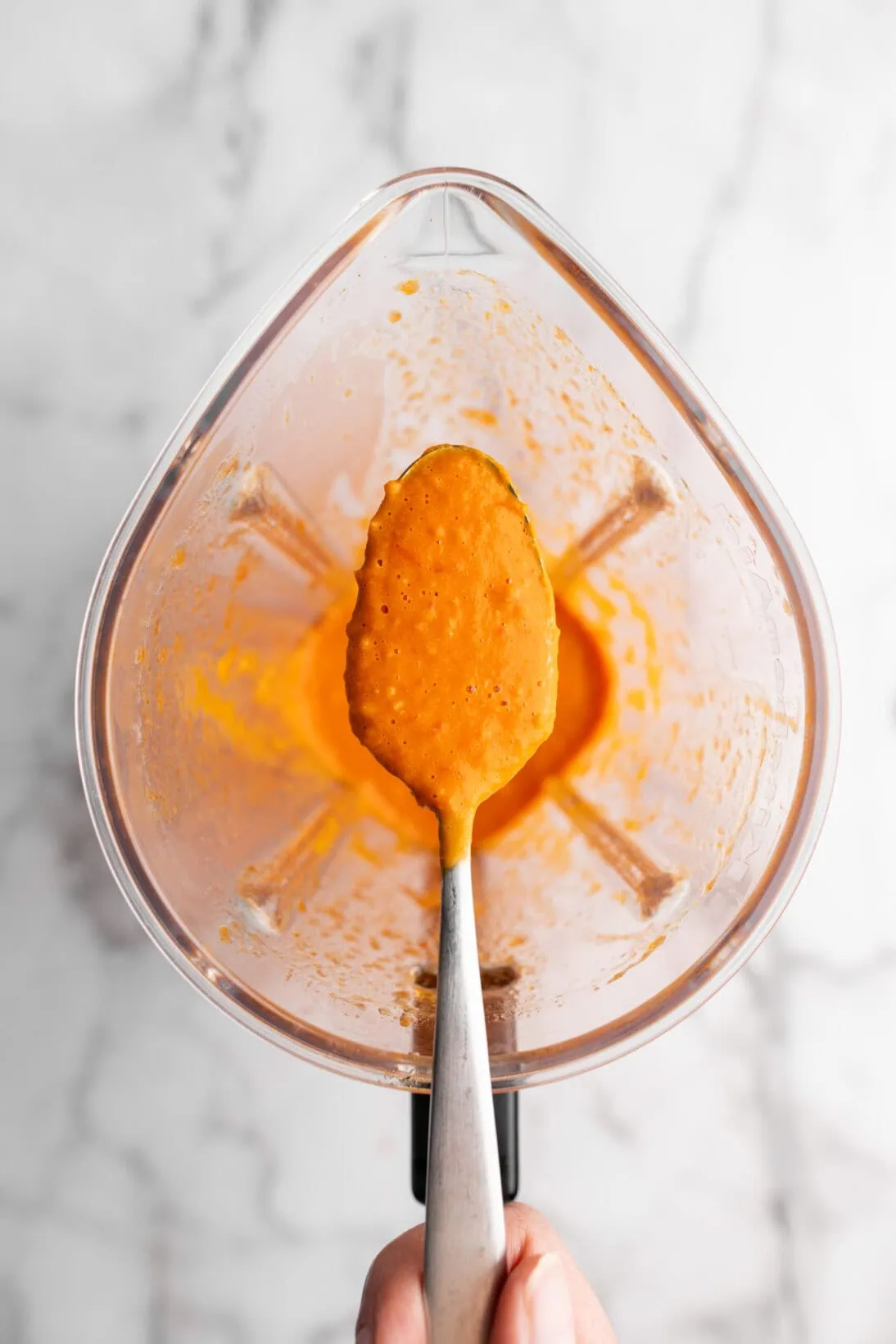 roasted tomato pasta sauce purred in the blender