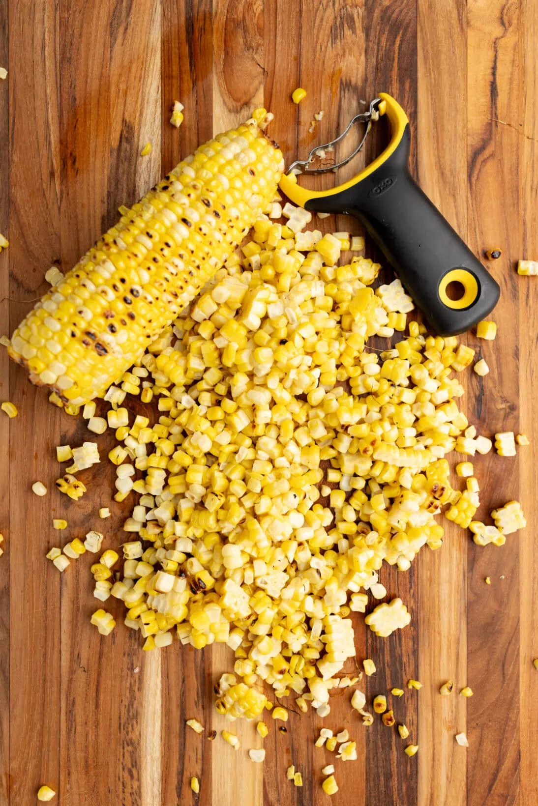 kernels removed off corn on the cob.