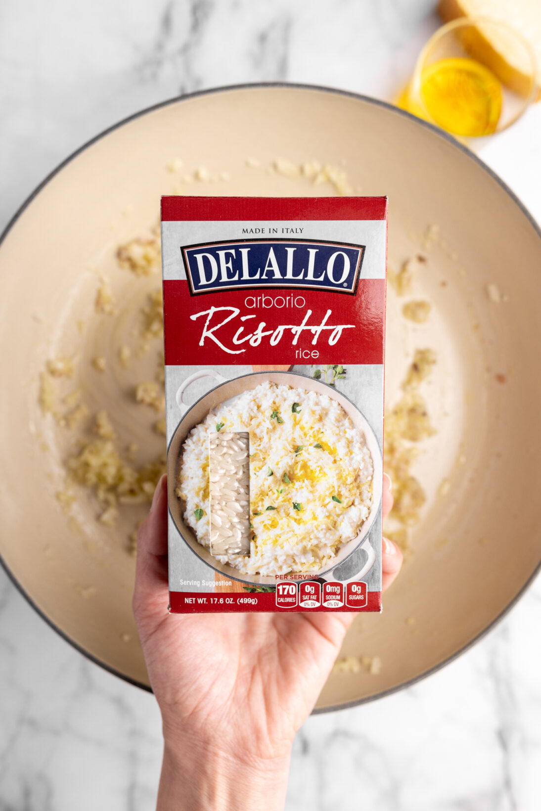 cooking risotto alla milanese - Delallo Arborio rice
