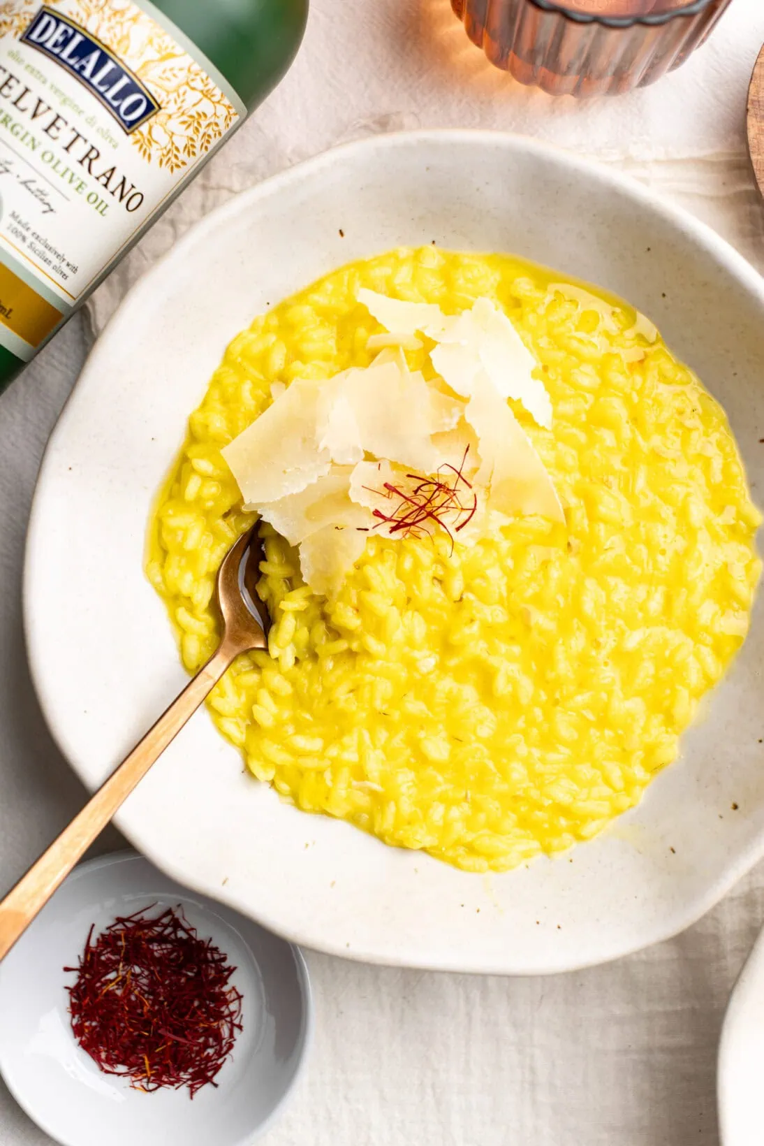 a bowl of risotto alla milanese