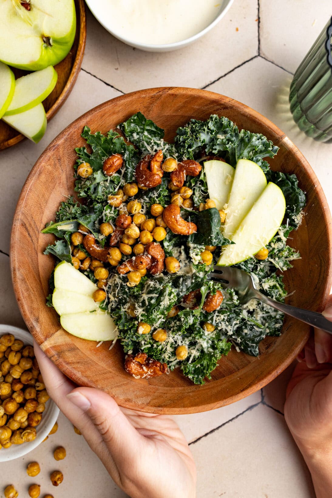 cashew kale Caesar salad