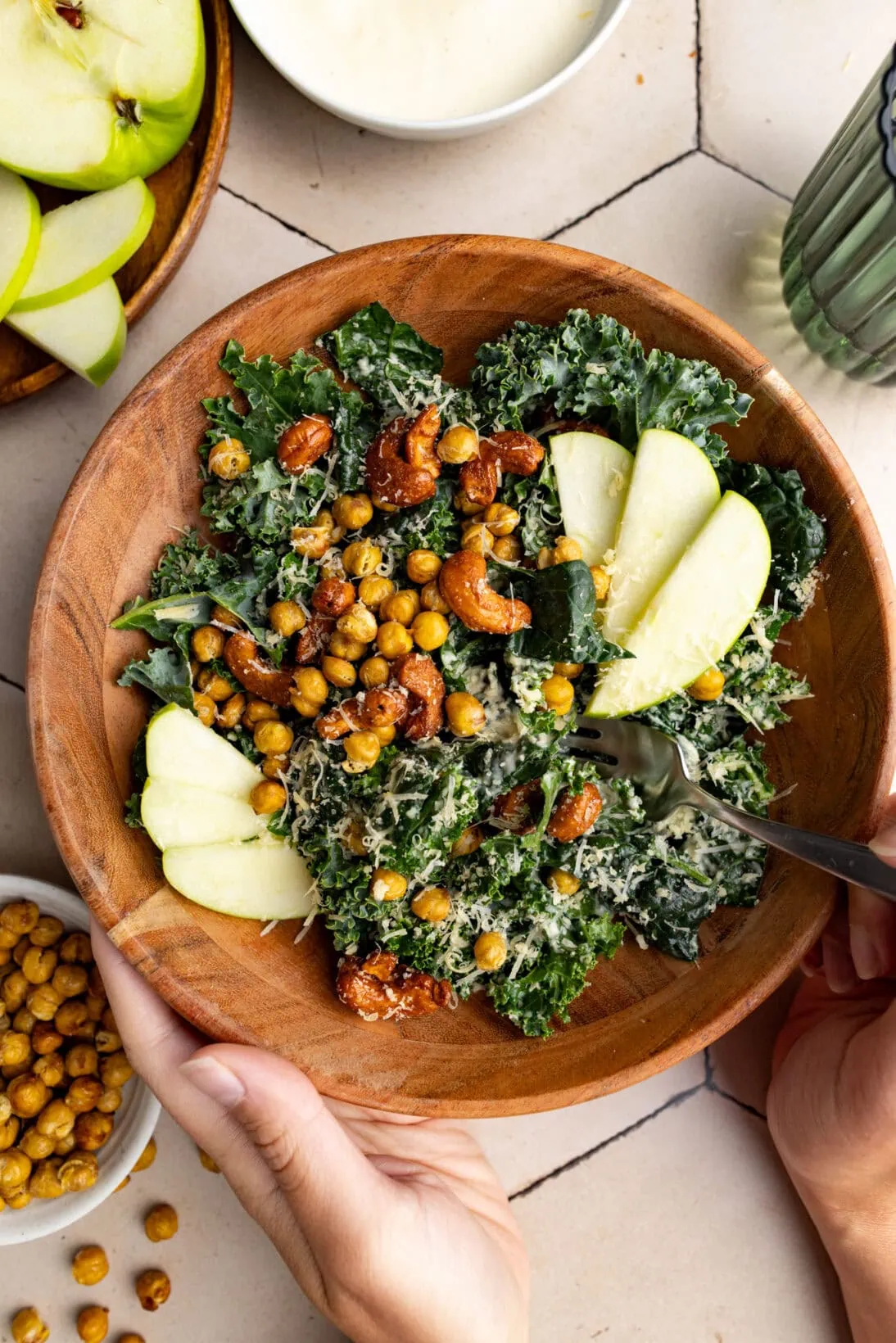 cashew kale Caesar salad