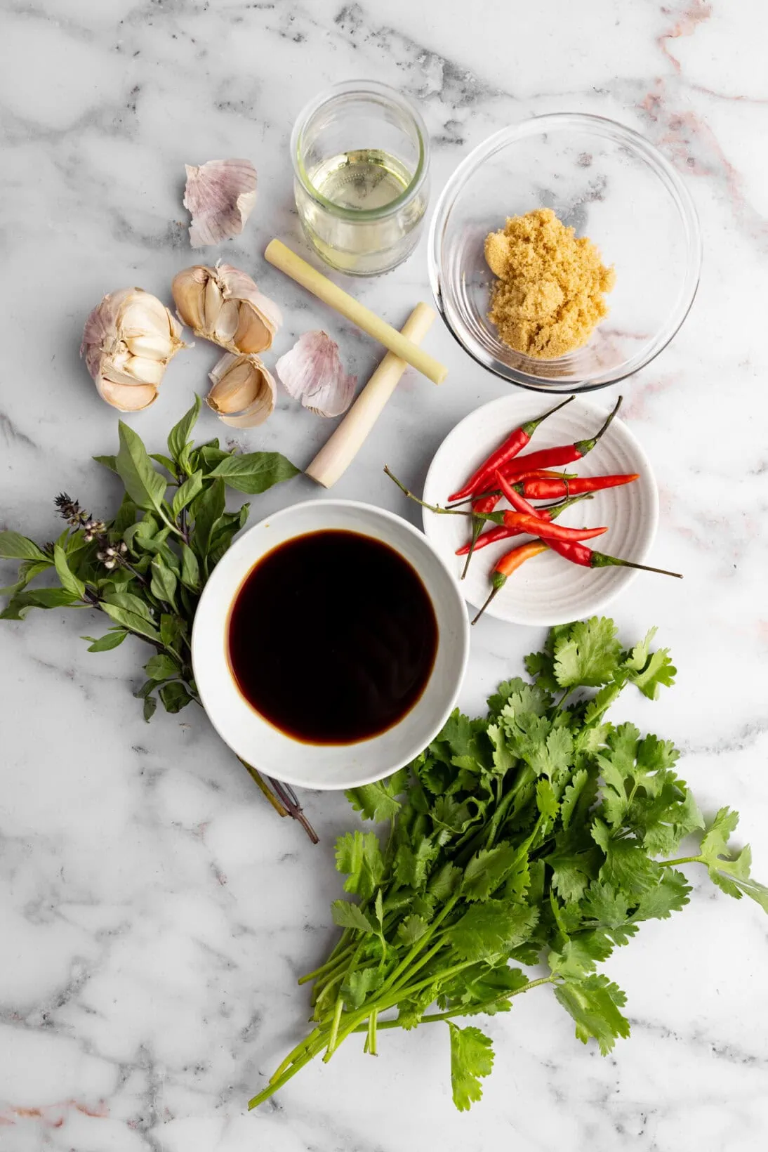 the ingredients for the marinade 