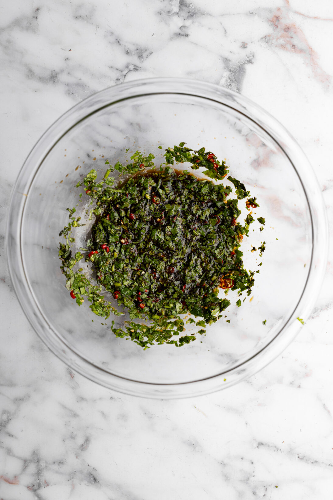 the beef marinade in a bowl