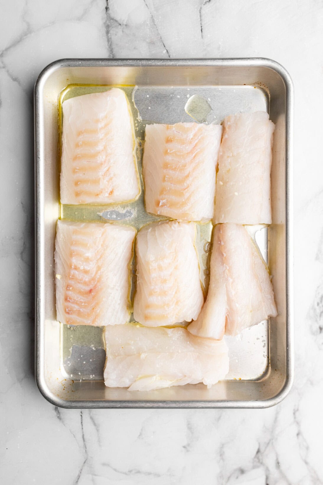 butchered cod fillets