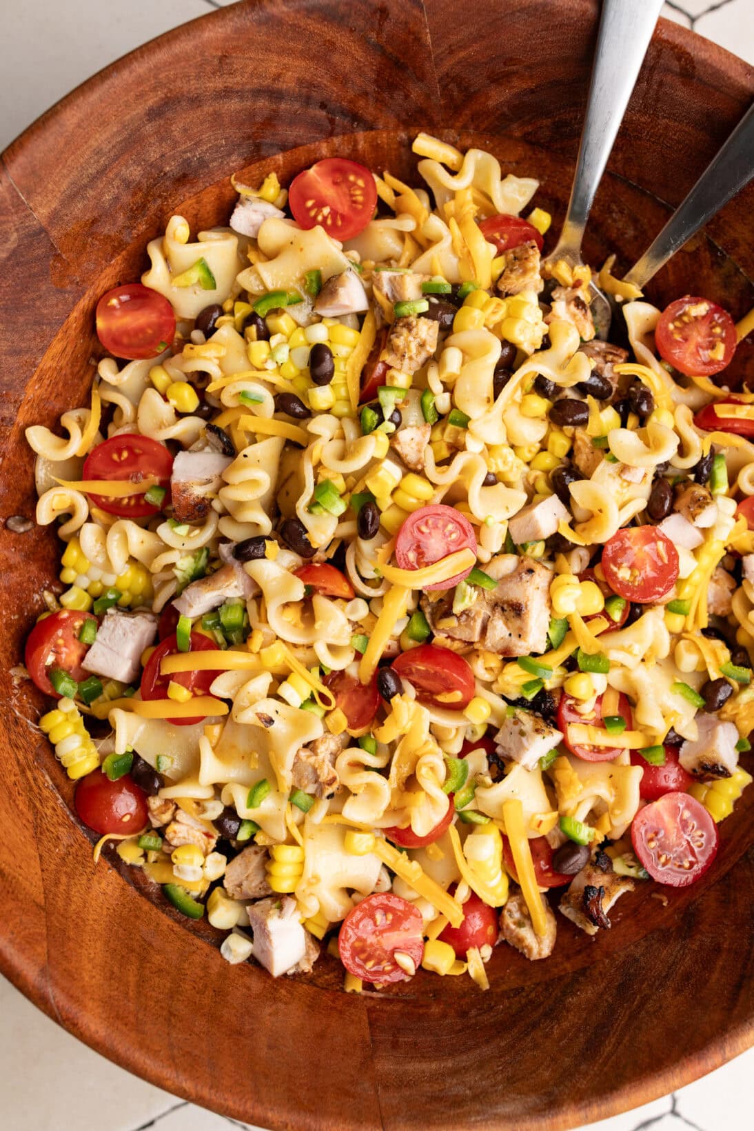 chipotle southwest pasta salad (sans chips).