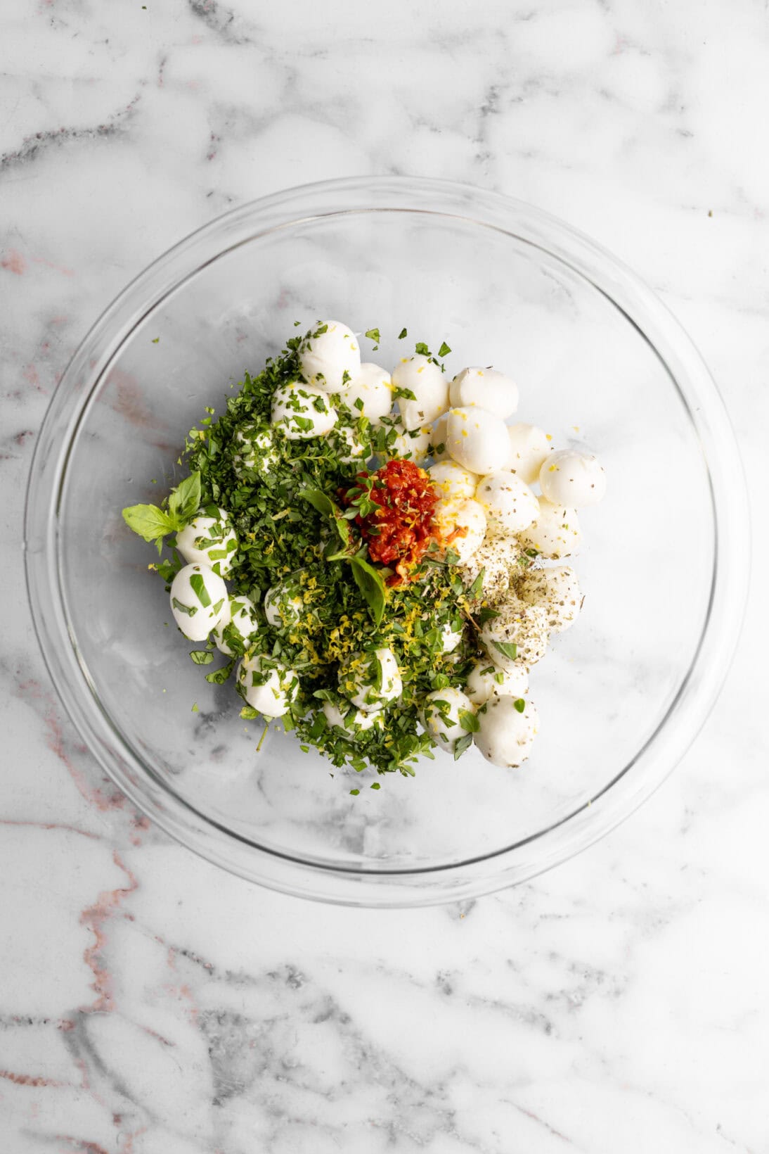 all the ingredients in a bowl