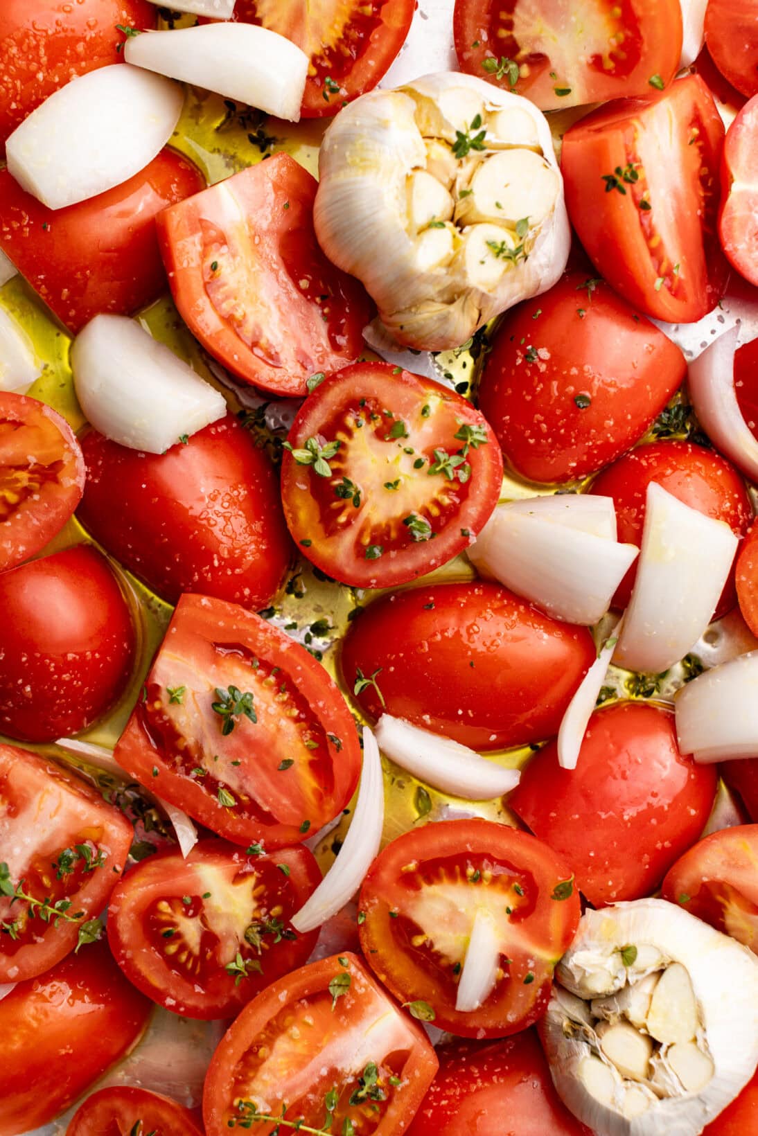 tray of ingredients before roasting