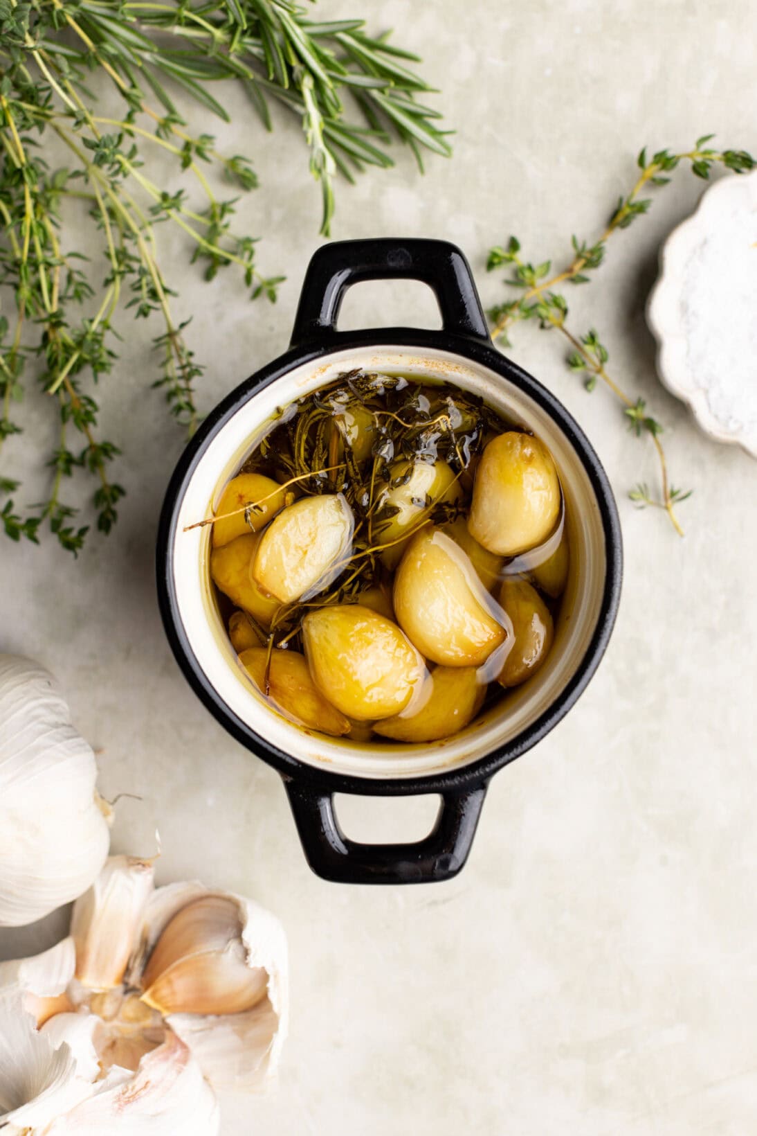 cooked garlic confit.