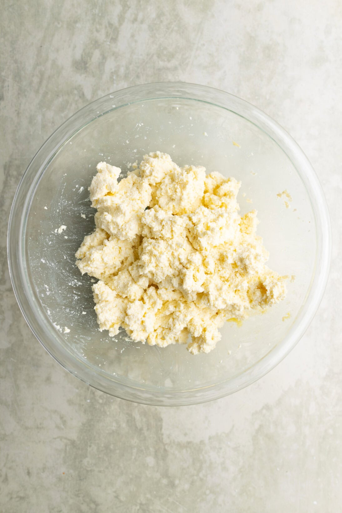 mixed gnudi dough. 
