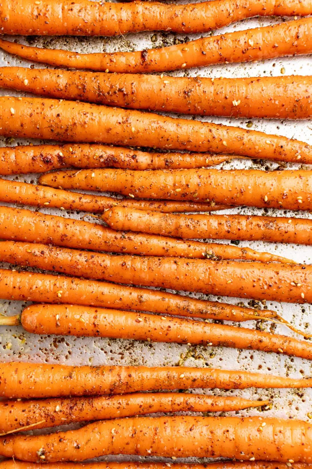 raw carrots seasoned