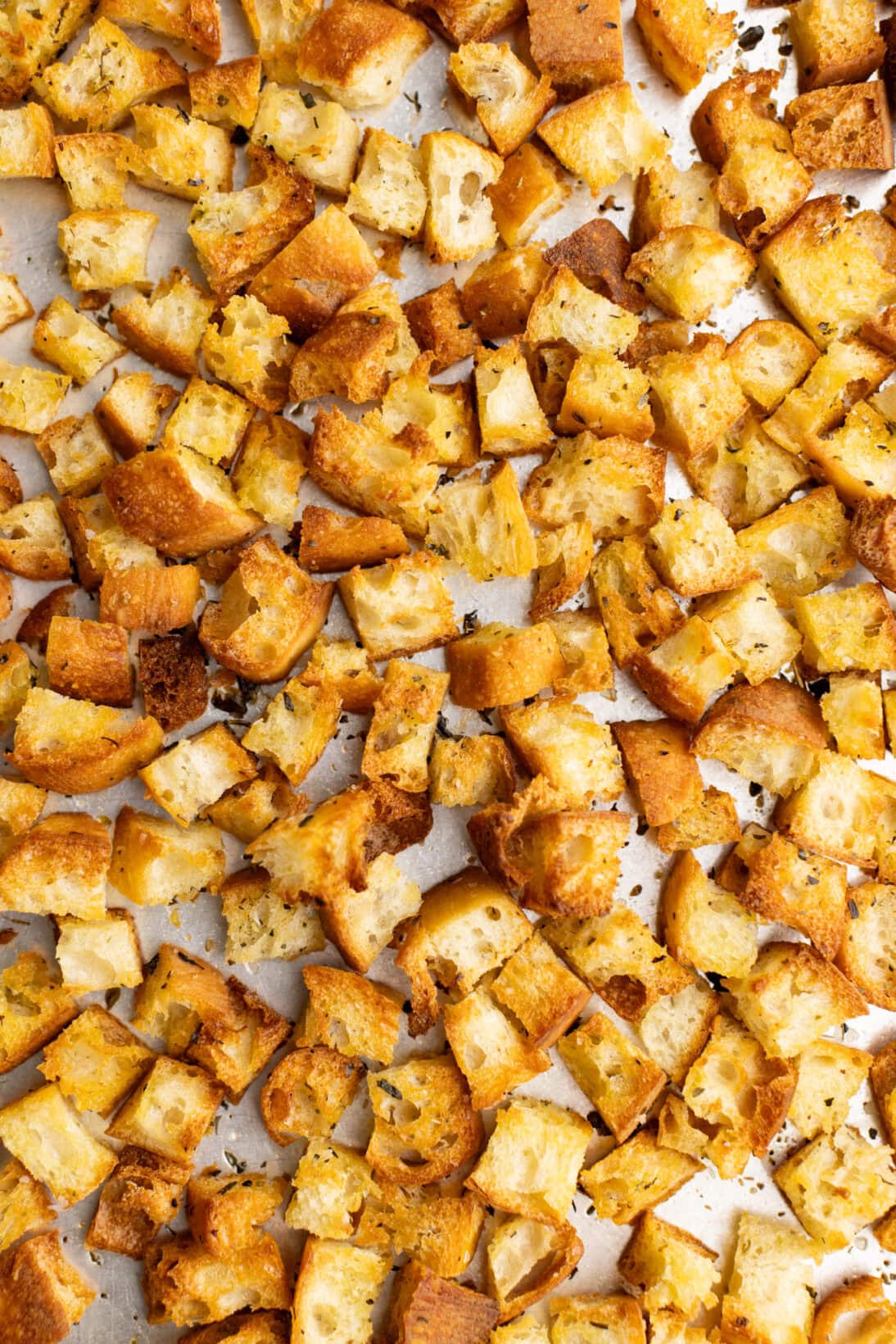 homemade crunchy croutons