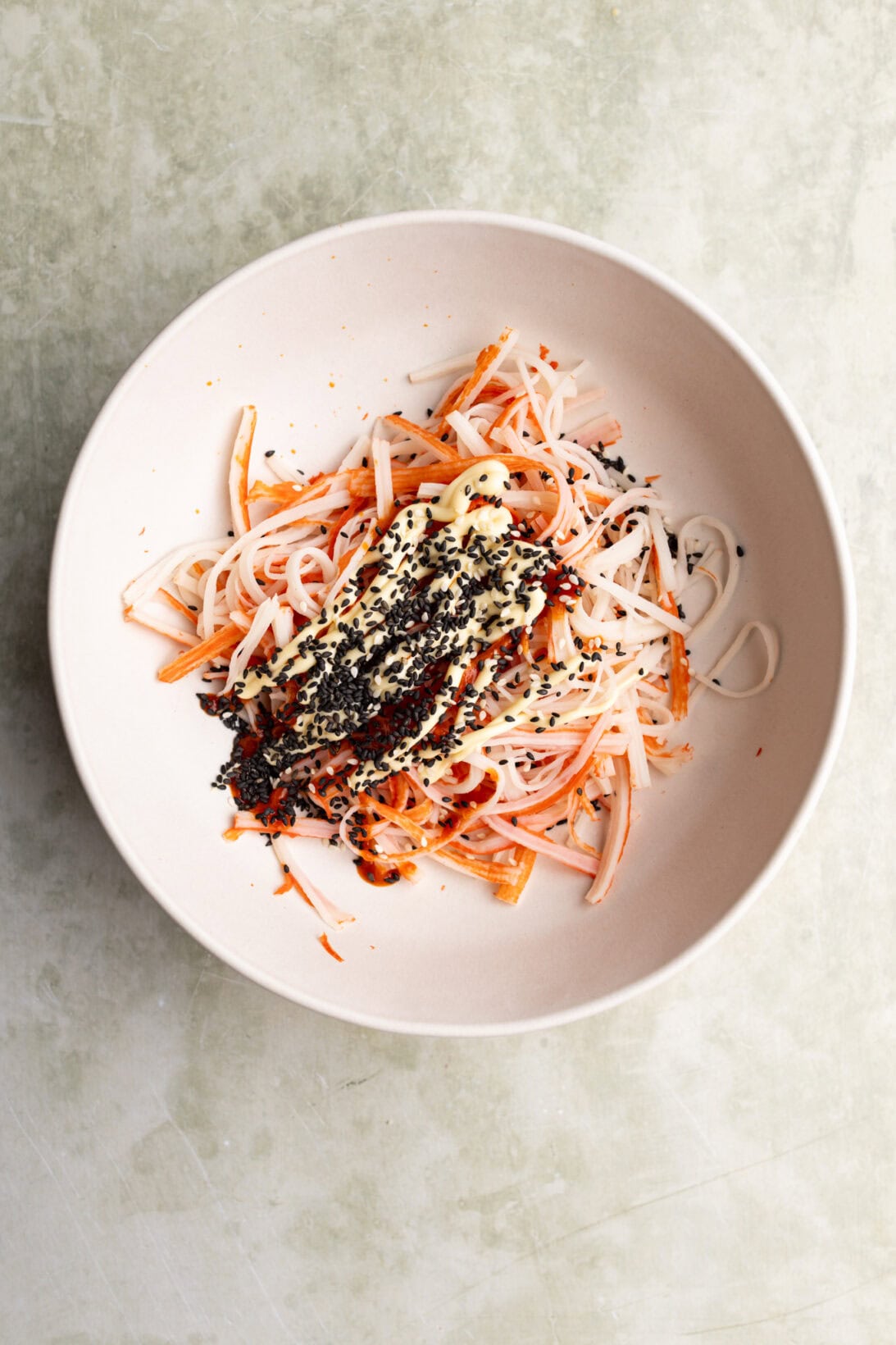 contents of spicy kani for the sushi tacos