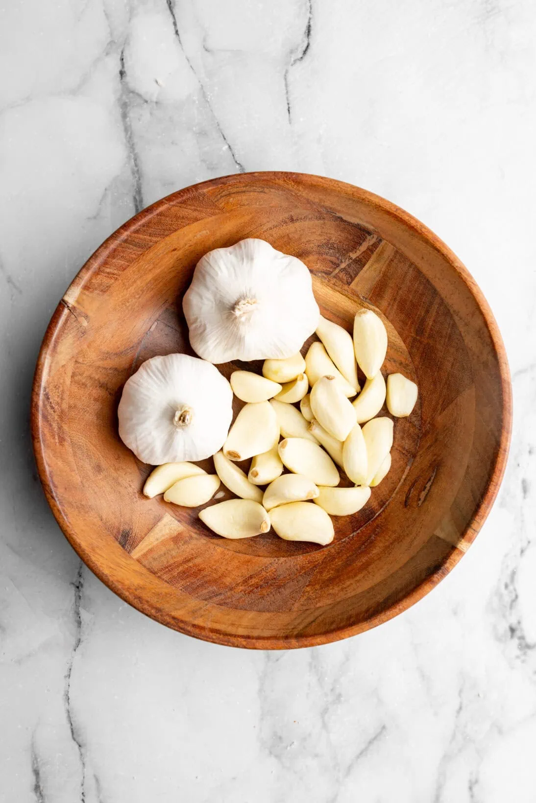 a bowl of garlic