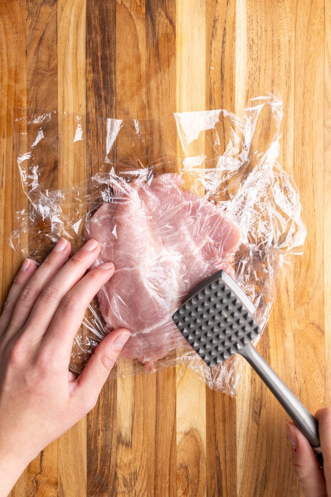 pounding out the chop