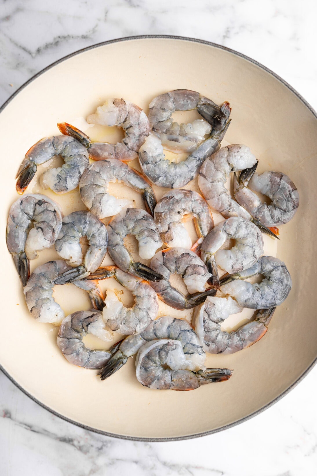 step by step: cooking the shrimp