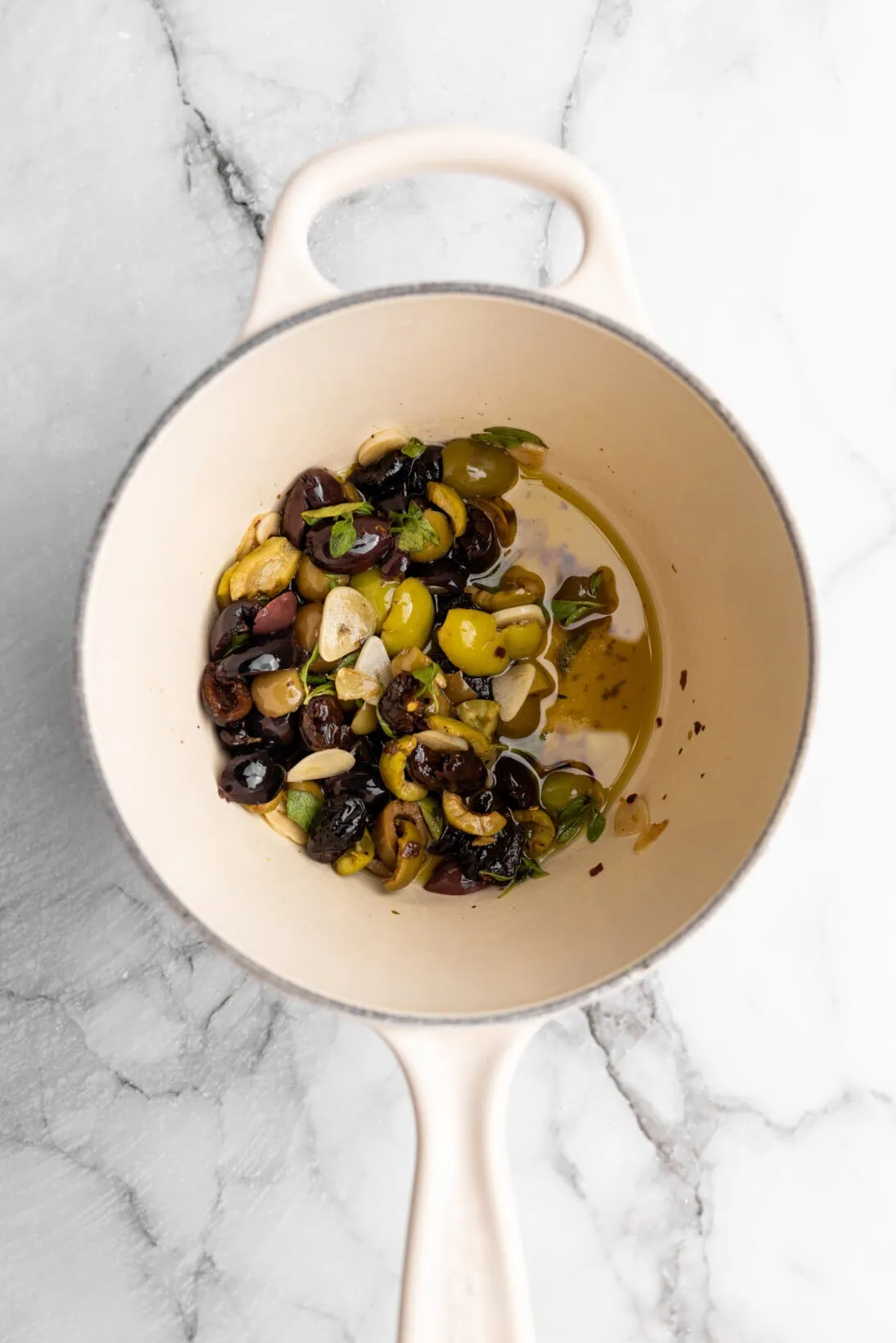 warmed olives