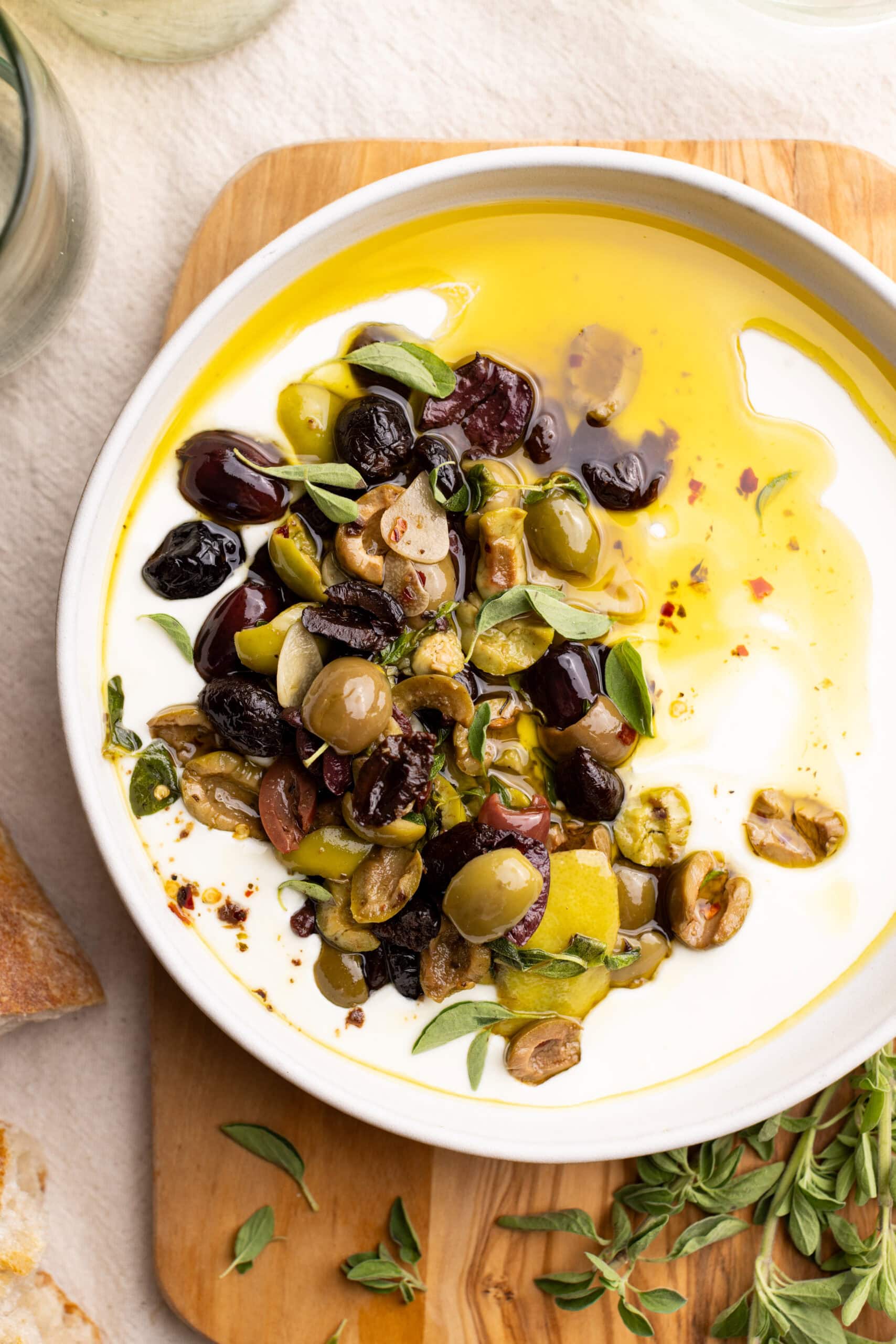 Warm Olives & Whipped Feta