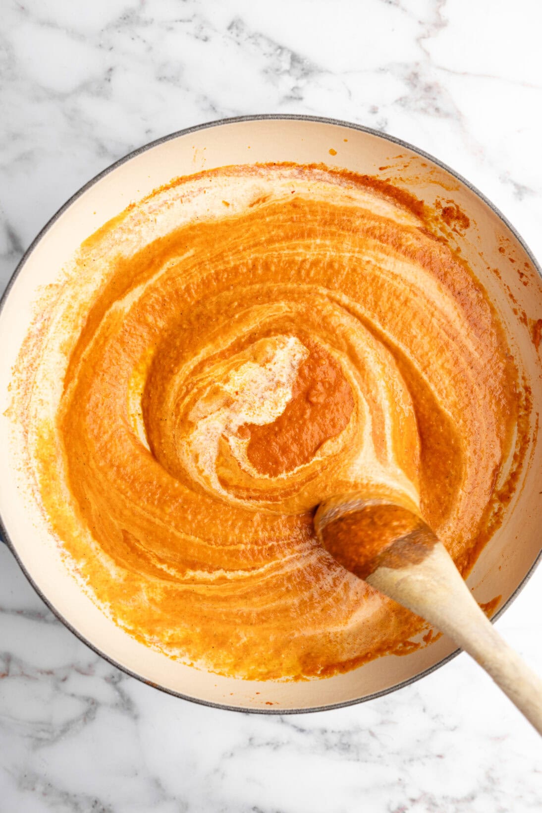 step by step: mixing the heavy cream