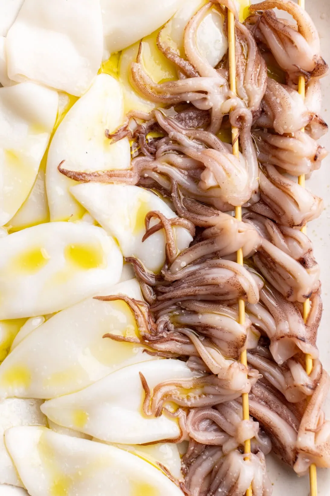 raw prepped squid