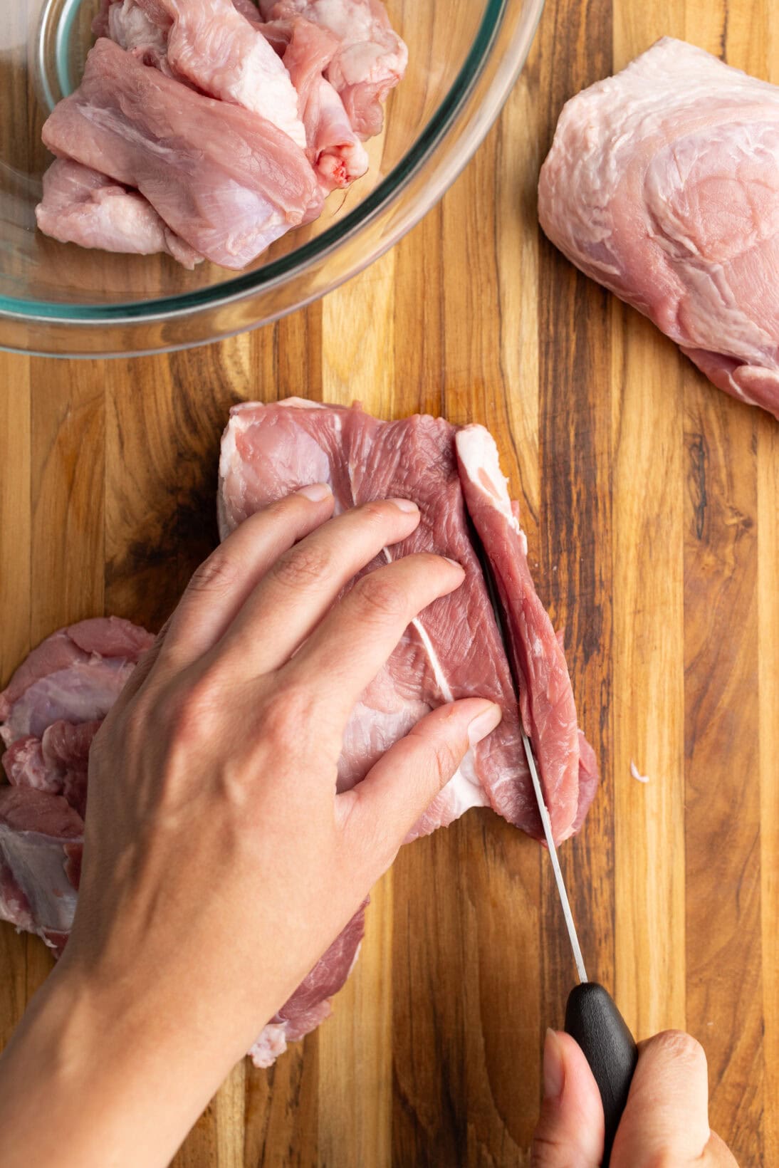 step by step: prepping the pork.