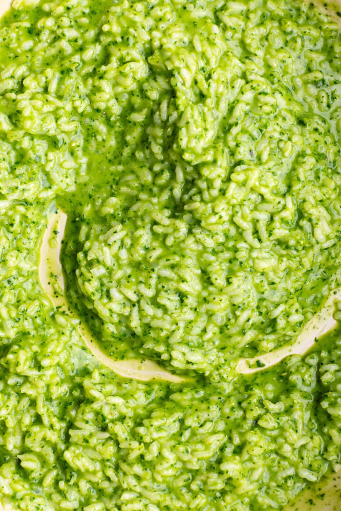 finished pesto risotto
