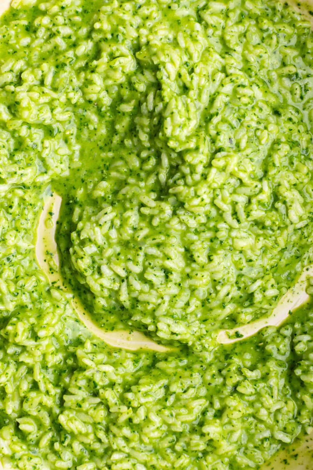 finished pesto risotto