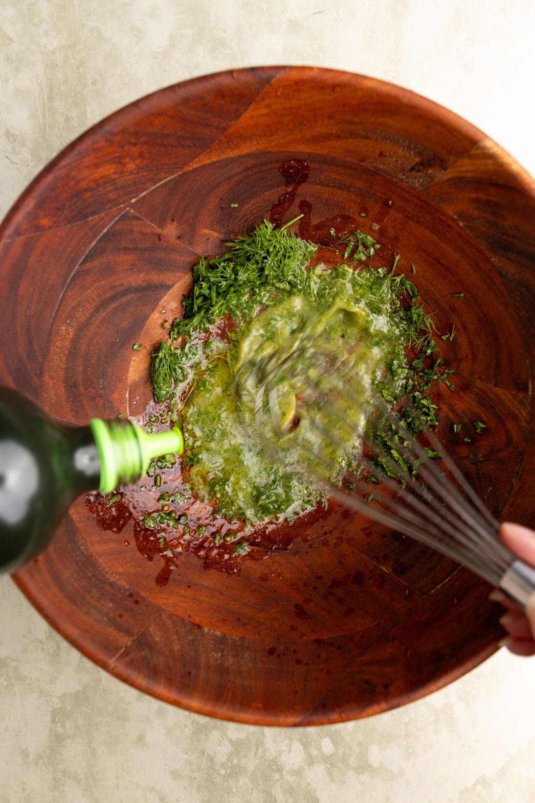 step by step: making the dressing