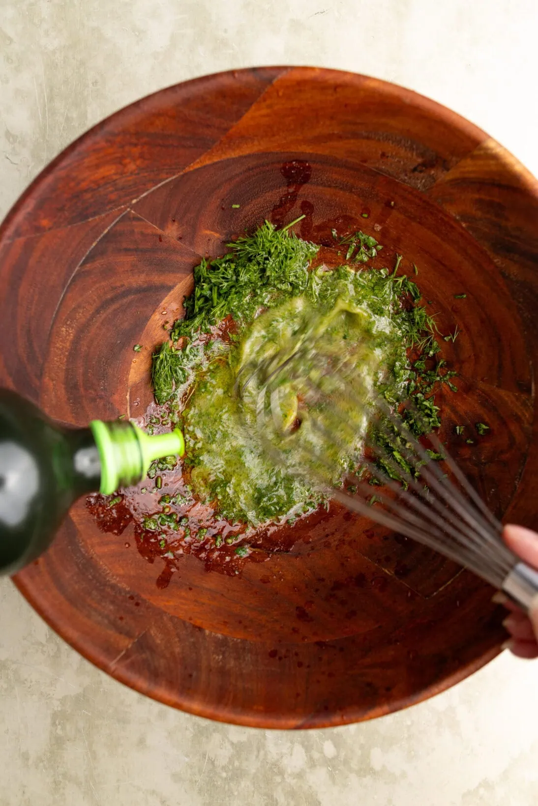 step by step: making the dressing