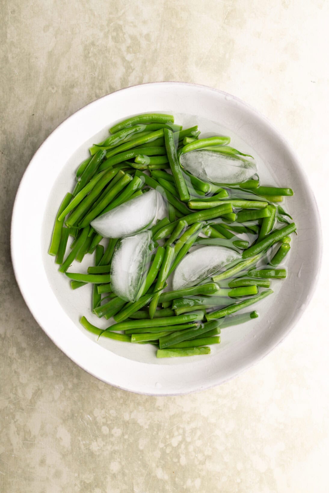 step by step: blanching the green beans