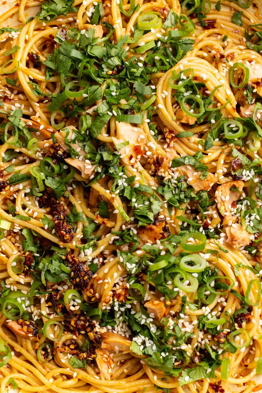 up close chili crisp pasta