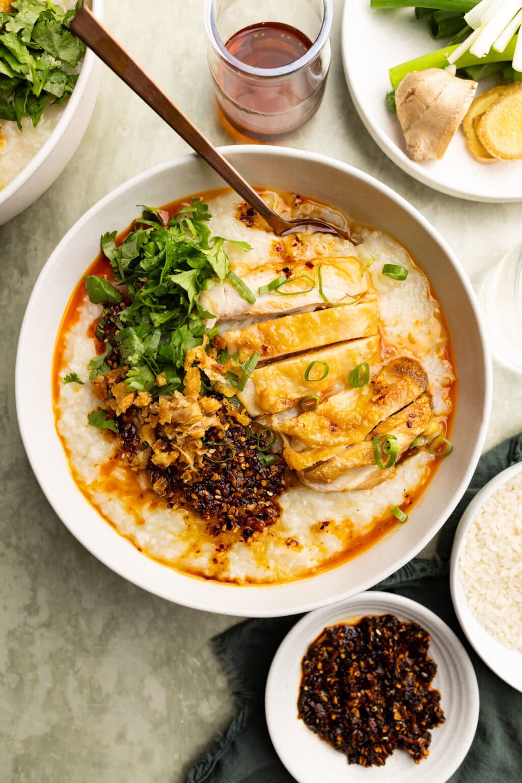 Roasted Chicken Congee - The Bold Appetite
