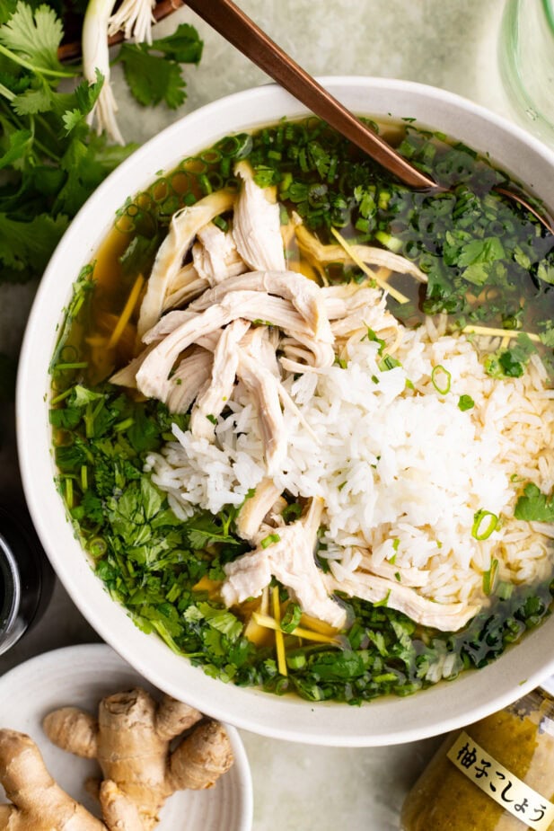 Asian Chicken and Rice Soup