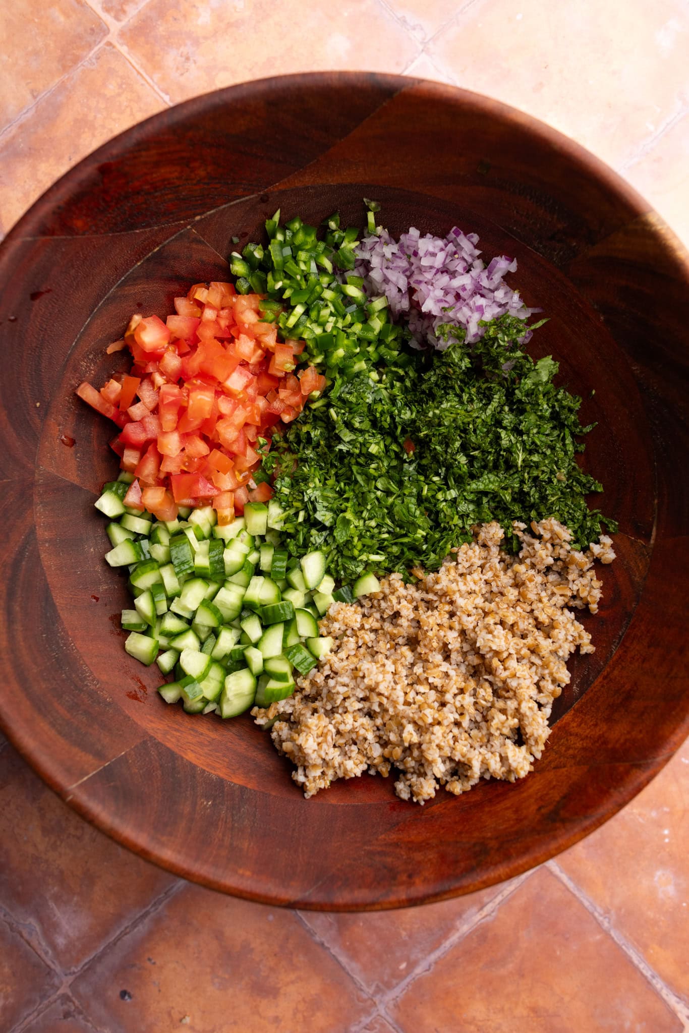 prepped ingredients in a bowl